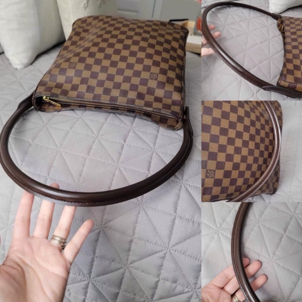 🌟 SPECIAL EDITION 🌟 LOOPING GM DAMIER EBENE LOUIS VUITTON FRENCH BAG - Picture 4 of 12